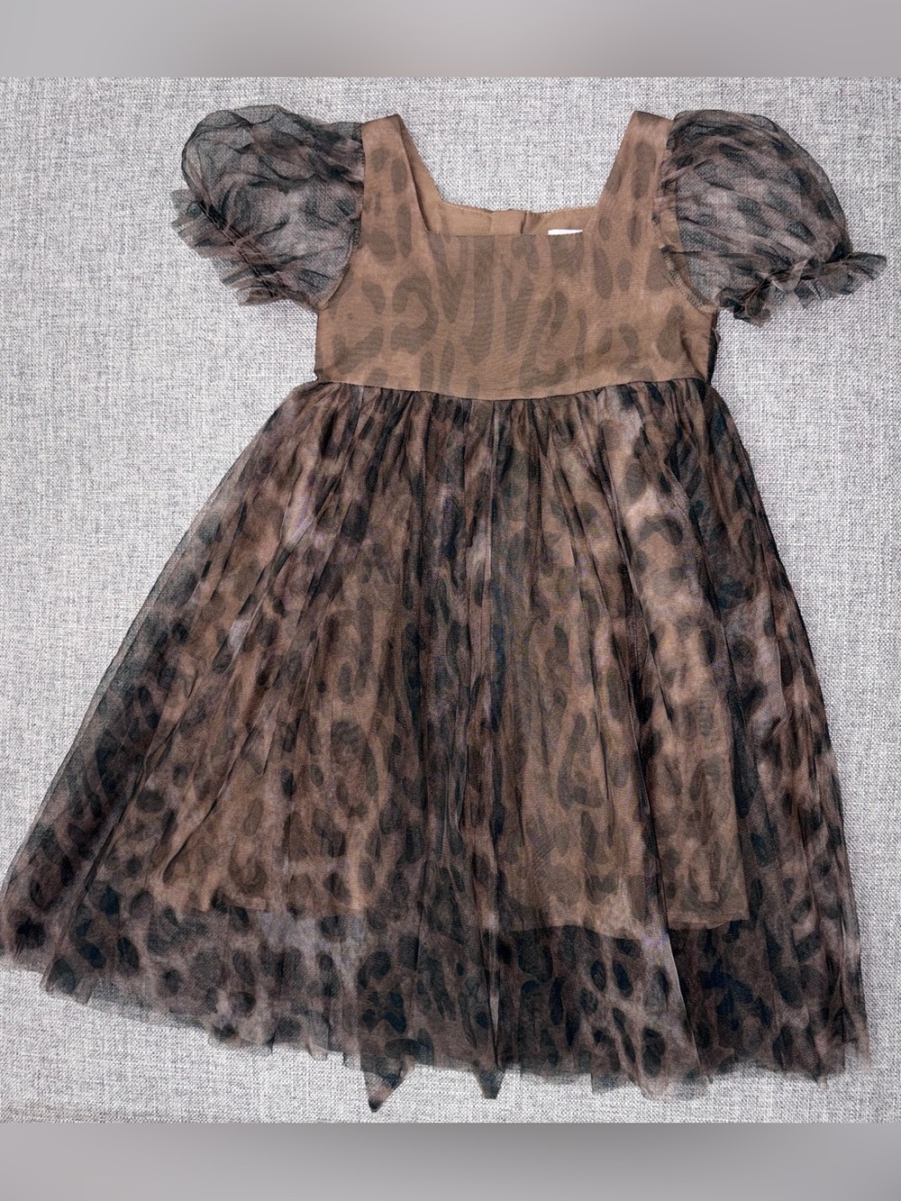 Lola and the Boys size 5 Leopard Tulle Dress EUC